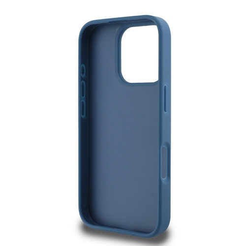 Guess Guess iPhone 16 Pro Max Back-Cover hul - 4G PU Leather - Bottom Stripe - Blau