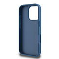 Guess Guess iPhone 16 Pro Back cover coque - 4G PU Leather - Bottom Stripe - Bleu