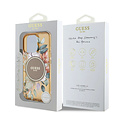 Guess Guess iPhone 16 Pro Max Back cover case - Magsafe IML - Flower Design & Tonal Circle Logo - Brown