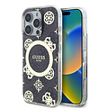 Guess Guess iPhone 16 Pro Max Back cover coque - Magsafe IML - 4G Peony - Noir