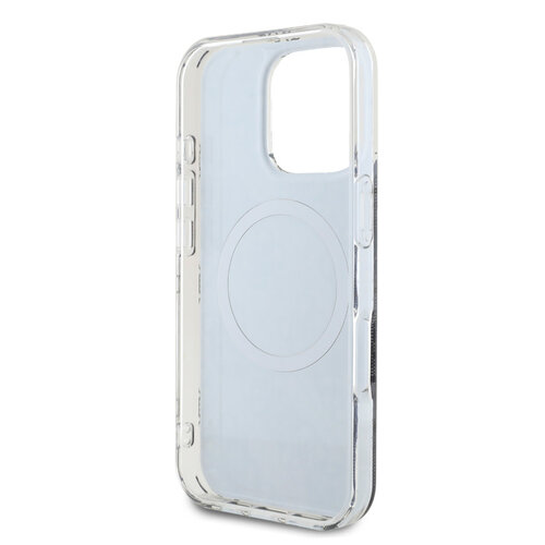 Guess Guess iPhone 16 Pro Max Backcover hoesje - Magsafe IML - 4G Peony - Zwart