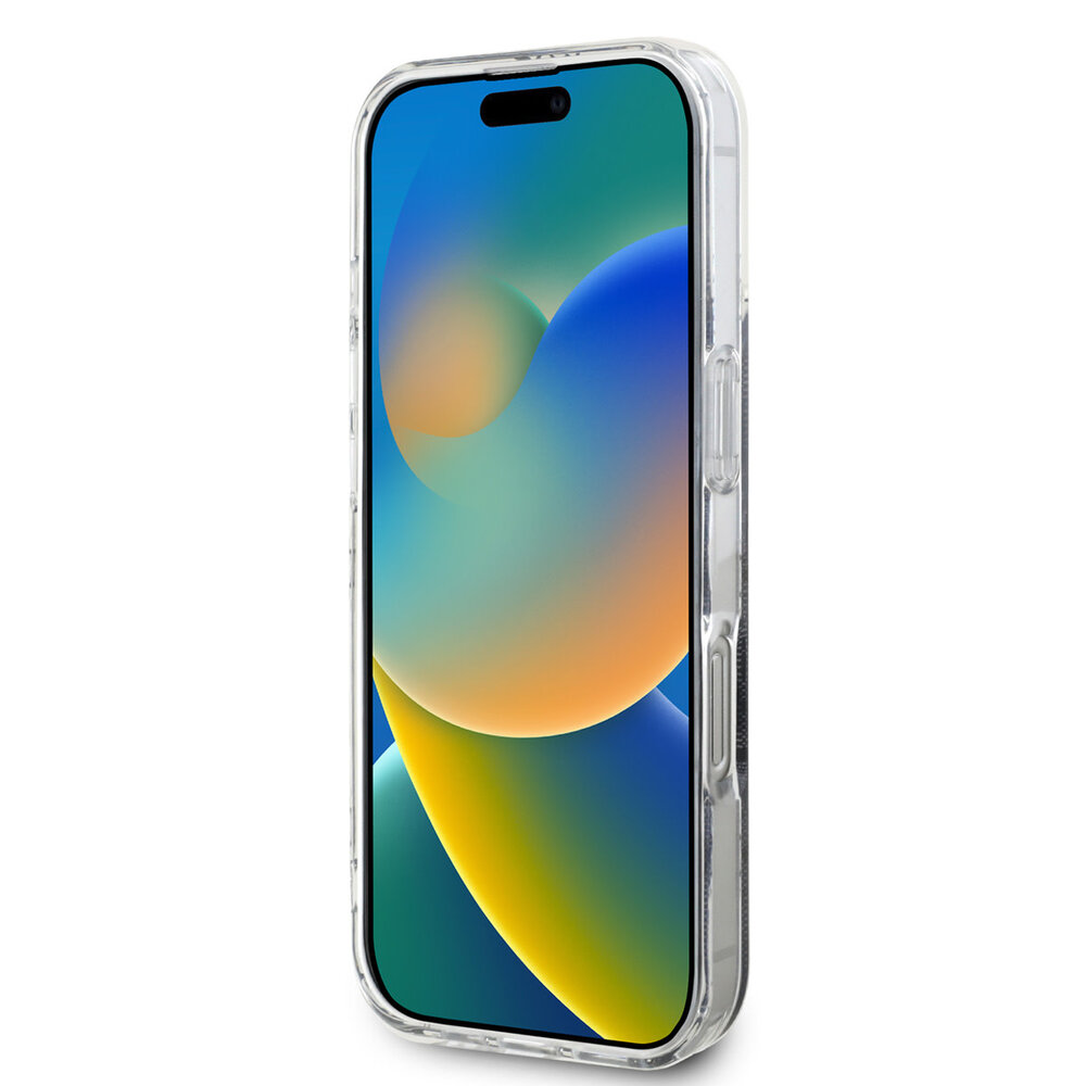 Guess Guess iPhone 16 Pro Max Back cover coque - Magsafe IML - 4G Peony - Noir Guess Guess iPhone 16 Pro Max Back cover coque - Magsafe IML - 4G Peony - Noir