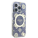 Guess Guess iPhone 16 Pro Max Back cover coque - Magsafe IML - 4G Peony - Bleu Guess Guess iPhone 16 Pro Max Back cover coque - Magsafe IML - 4G Peony - Bleu