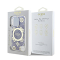 Guess Guess iPhone 16 Pro Max Back cover coque - Magsafe IML - 4G Peony - Bleu