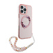 Guess Guess iPhone 16 Pro Back cover case - Magsafe IML - Flower Wreath Design & Pearl Strap - Pink Guess Guess iPhone 16 Pro Back cover case - Magsafe IML - Flower Wreath Design & Pearl Strap - Pink