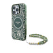 Guess Guess iPhone 16 Pro Max Back cover coque - Magsafe IML - Pearl Strap & Electroplated Flower Design - Vert Guess Guess iPhone 16 Pro Max Back cover coque - Magsafe IML - Pearl Strap & Electroplated Flower Design - Vert