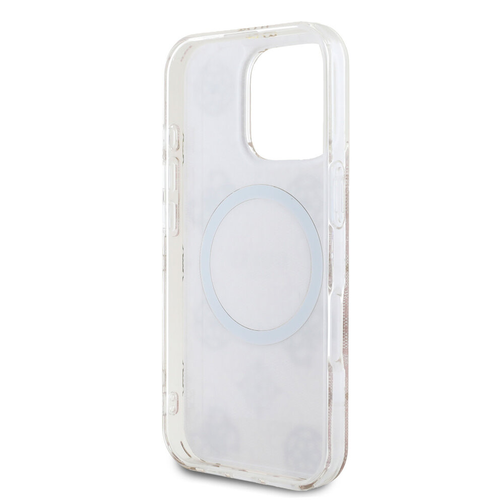 Guess Guess iPhone 16 Pro Max Back cover case - Magsafe IML - 4G Peony - Pink Guess Guess iPhone 16 Pro Max Back cover case - Magsafe IML - 4G Peony - Pink