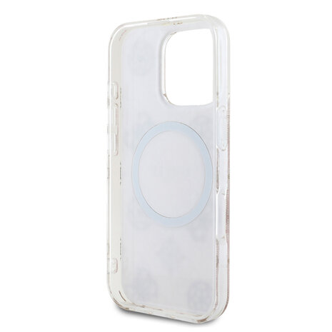 Guess Guess iPhone 16 Pro Max Back cover case - Magsafe IML - 4G Peony - Pink Guess Guess iPhone 16 Pro Max Back cover case - Magsafe IML - 4G Peony - Pink