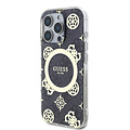 Guess Guess iPhone 16 Pro Back cover case - Magsafe IML - 4G Peony - Black