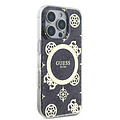 Guess Guess iPhone 16 Pro Back cover coque - Magsafe IML - 4G Peony - Noir