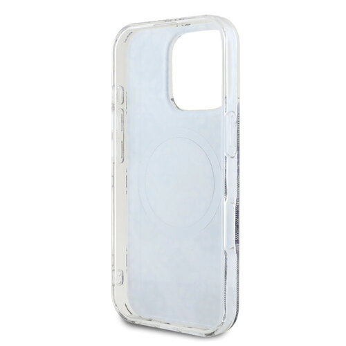 Guess Guess iPhone 16 Pro Backcover hoesje - Magsafe IML - 4G Peony - Blauw