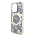 Guess Guess iPhone 16 Pro Back cover case - Magsafe IML - 4G Peony - Blue