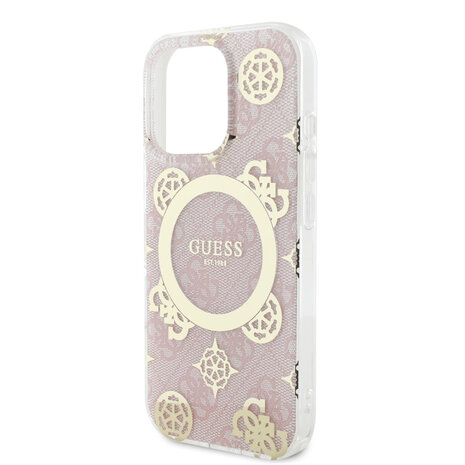 Guess Guess iPhone 16 Pro Back-Cover hul - Magsafe IML - 4G Peony - Rosa Guess Guess iPhone 16 Pro Back-Cover hul - Magsafe IML - 4G Peony - Rosa