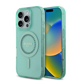 Guess Guess iPhone 16 Pro Back cover case - Magsafe IML - Rhinestones - Green Guess Guess iPhone 16 Pro Back cover case - Magsafe IML - Rhinestones - Green