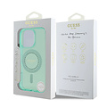 Guess Guess iPhone 16 Pro Back cover case - Magsafe IML - Rhinestones - Green