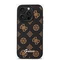 Guess Guess iPhone 16 Pro Max Backcover hoesje - PU Leather - Peony Script Logo - Zwart