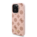 Guess Guess iPhone 16 Pro Max Back cover coque - PU Leather - Peony Script Logo - Marron