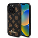 Guess Guess iPhone 16 Pro Back cover case - PU Leather - Peony Script Logo - Black Guess Guess iPhone 16 Pro Back cover case - PU Leather - Peony Script Logo - Black