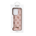 Guess Guess iPhone 16 Pro Back-Cover hul - PU Leather - Peony Script Logo - Braun