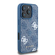 Guess Guess iPhone 16 Pro Max Backcover hoesje - PU Leather - 4G Peony - Blauw Guess Guess iPhone 16 Pro Max Backcover hoesje - PU Leather - 4G Peony - Blauw