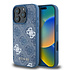 Guess iPhone 16 Pro Max Back-Cover hul - PU Leather - 4G Peony - Blau Guess iPhone 16 Pro Max Back-Cover hul - PU Leather - 4G Peony - Blau