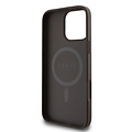 Guess Guess iPhone 16 Pro Back cover case - Magsafe PU Leather - 4G Classic Logo - Brown
