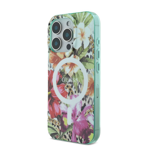 Guess Guess iPhone 16 Pro Max Back cover case - Magsafe IML - Jungle Design - Orange