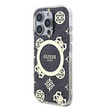 Guess Guess iPhone 16 Pro Max Back cover coque - Magsafe IML - 4G Peony - Noir
