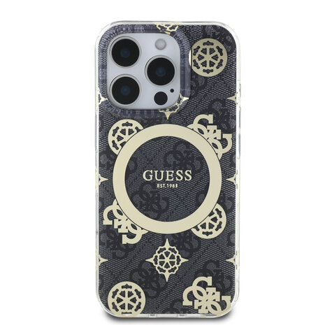 Guess Guess iPhone 16 Pro Max Back-Cover hul - Magsafe IML - 4G Peony - Schwarz Guess Guess iPhone 16 Pro Max Back-Cover hul - Magsafe IML - 4G Peony - Schwarz