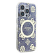 Guess Guess iPhone 16 Pro Max Back cover coque - Magsafe IML - 4G Peony - Bleu Guess Guess iPhone 16 Pro Max Back cover coque - Magsafe IML - 4G Peony - Bleu