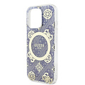 Guess Guess iPhone 16 Pro Max Back cover coque - Magsafe IML - 4G Peony - Bleu