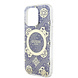 Guess Guess iPhone 16 Pro Max Back cover coque - Magsafe IML - 4G Peony - Bleu Guess Guess iPhone 16 Pro Max Back cover coque - Magsafe IML - 4G Peony - Bleu