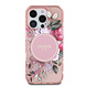 Guess Guess iPhone 16 Pro Max Back-Cover hul - Magsafe IML - Flower Design & Tonal Circle Logo - Rosa Guess Guess iPhone 16 Pro Max Back-Cover hul - Magsafe IML - Flower Design & Tonal Circle Logo - Rosa