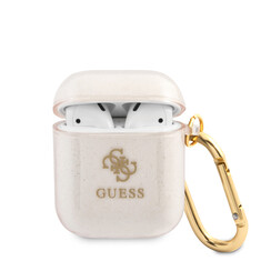 Guess Airpods - Airpods 2 Case - Colored Glitter - Goud
