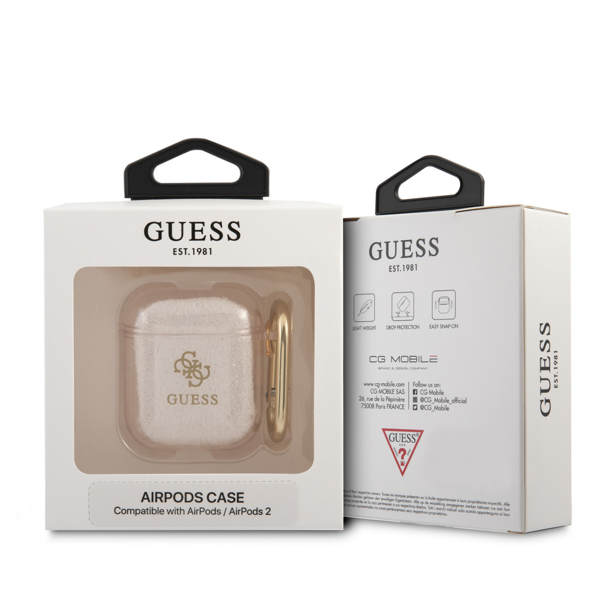 Guess Guess Airpods - Airpods 2 Case - Colored Glitter - Goud, foto 4 van 4