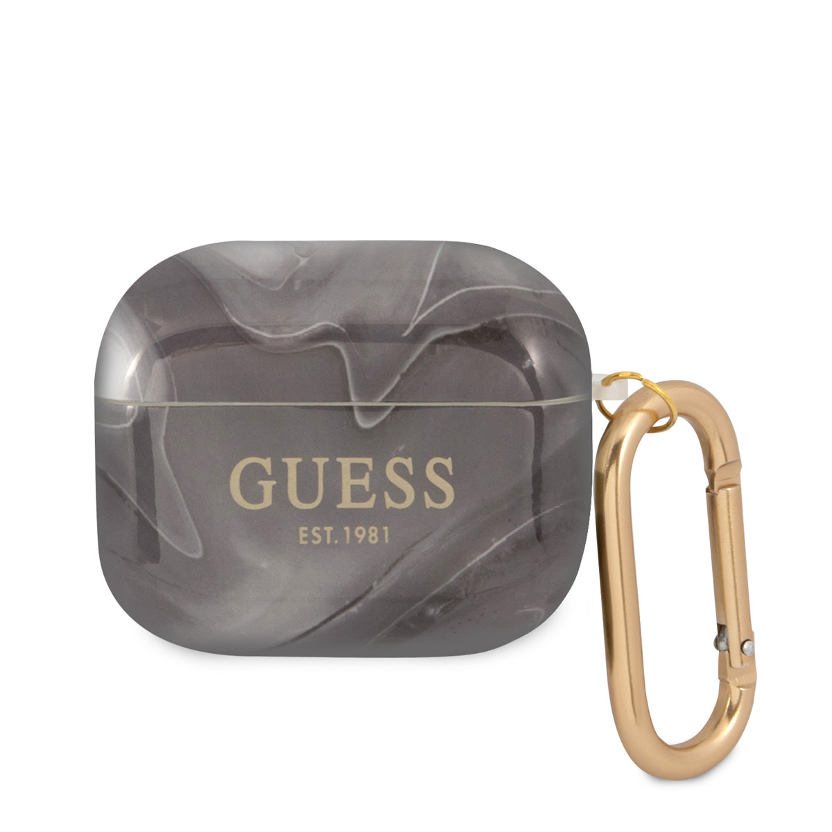 Guess Guess Airpods 3 Case - Shiny New Marble - Zwart