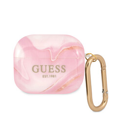 Guess Airpods 3 Case - Shiny New Marble - Pink