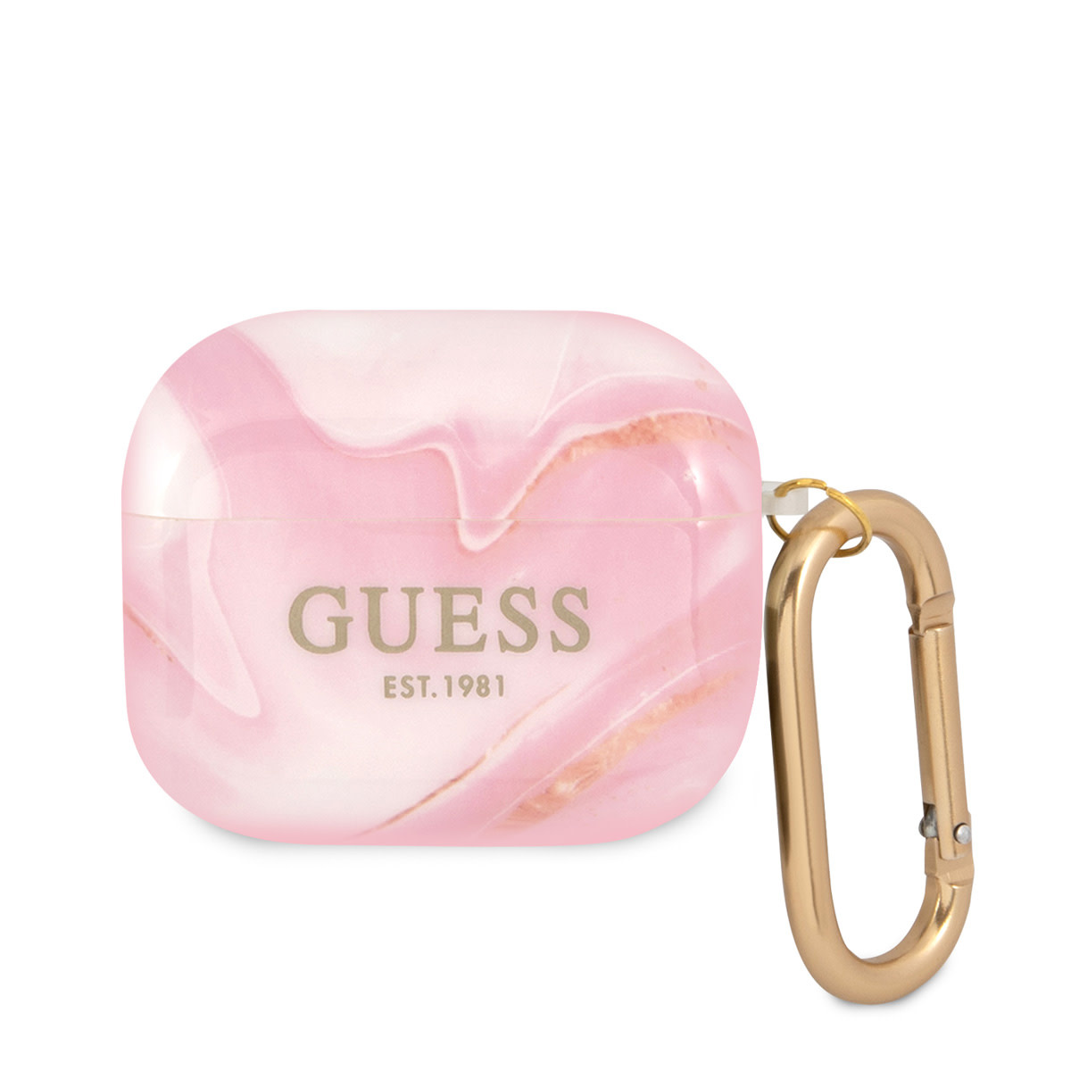 Guess Guess Airpods 3 Case - Shiny New Marble - Roze