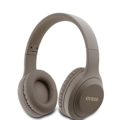 Guess Bluetooth Headphones - Classic Printed Logo - Brown