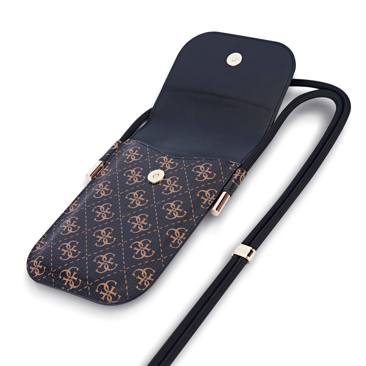 Guess Guess 7 inch PU Leather Telefoontas - Wallet bag - 4G Triangle - Zwart, foto 3 van 4