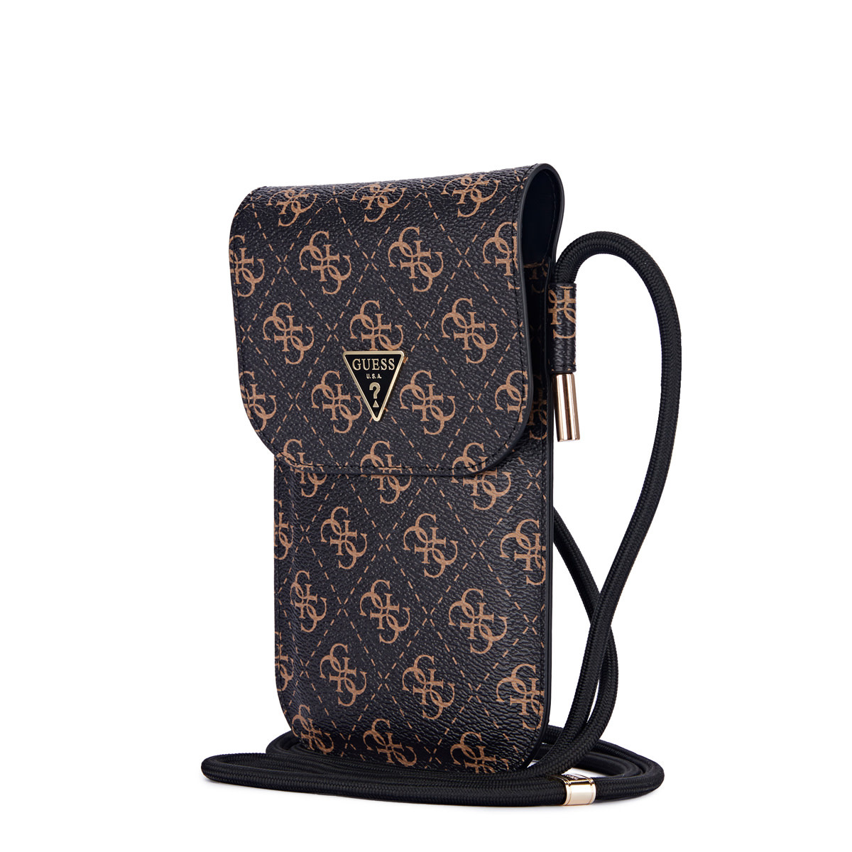 Guess Guess 7 inch PU Leather Telefoontas - Wallet bag - 4G Triangle - Zwart, foto 4 van 4
