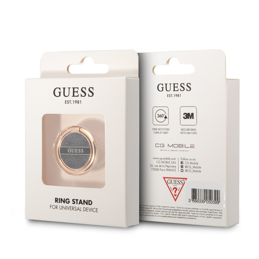 Guess Guess Support de téléphone à anneau - 4G Ring Stand - Noir Guess Guess Support de téléphone à anneau - 4G Ring Stand - Noir