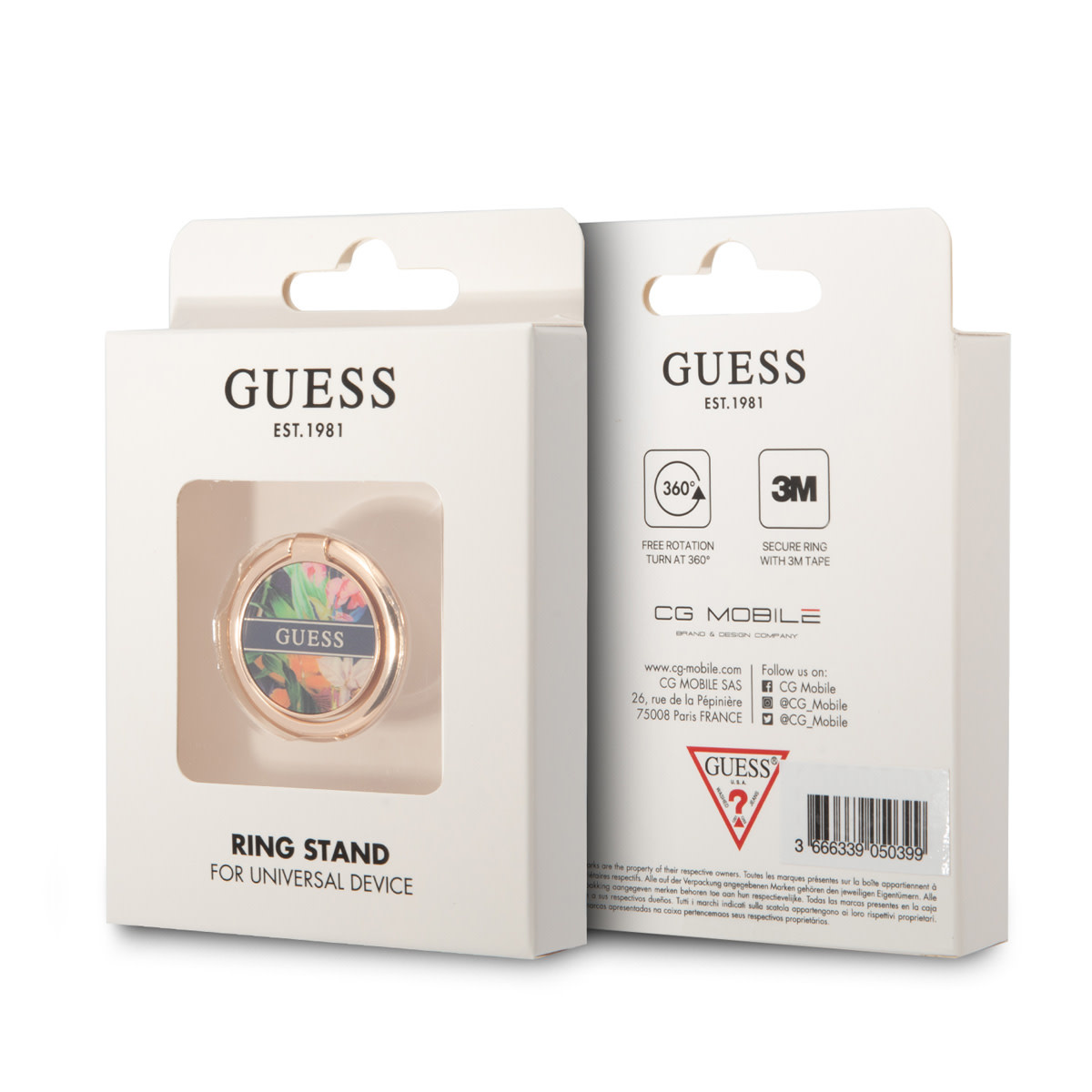 Guess Guess Telefoon Ring houder - Flower Ring Stand - Blauw, foto 2 van 2