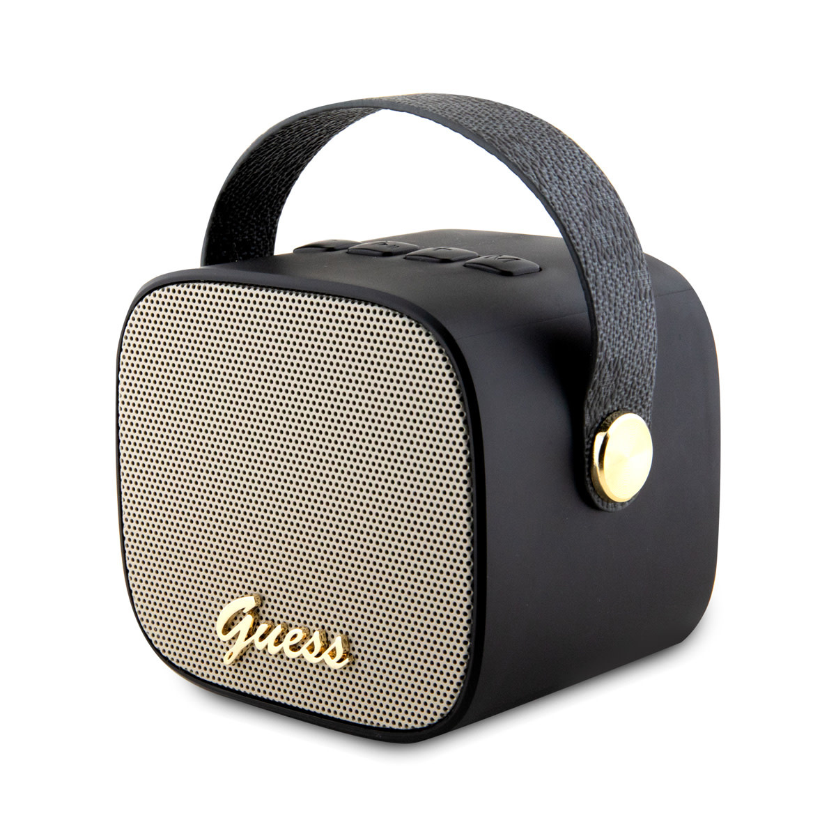 Guess Guess Wireless Bluetooth Speaker with Handle - PU Leather - Script Logo - Zwart, foto 2 van 4