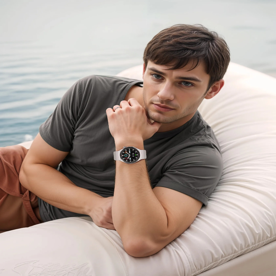 Porodo Zebro Smart Watch - Zilver, foto 6 van 6