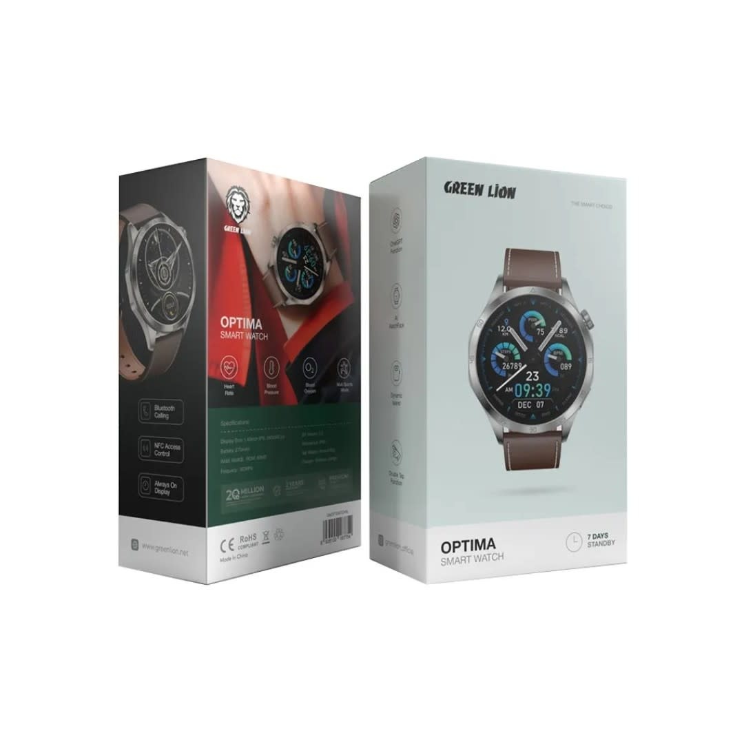 Green Lion Green Lion Optima Smart Watch - Zilver, foto 3 van 3