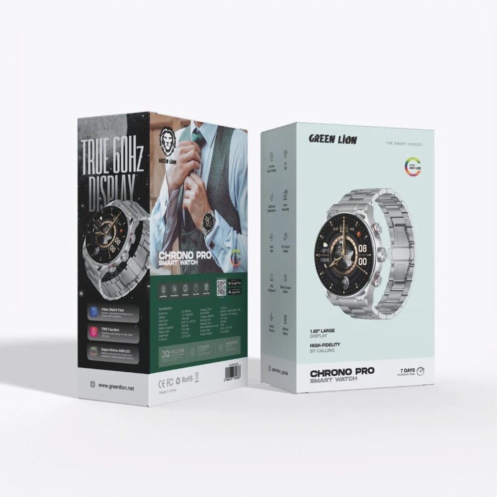 Green Lion Green Lion Chrono Pro Smart Watch - Silber Green Lion Green Lion Chrono Pro Smart Watch - Silber