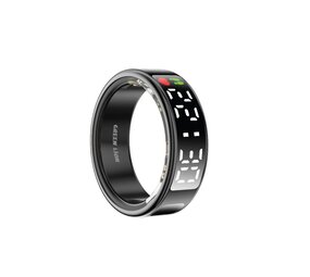 Green Lion Green Lion Smart Ring Pro With Digital Display - Size 11 - Zwart Green Lion Green Lion Smart Ring Pro With Digital Display - Size 11 - Zwart