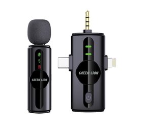 Green Lion Green Lion GM-79X 3 in 1 Microphone - Zwart Green Lion Green Lion GM-79X 3 in 1 Microphone - Zwart