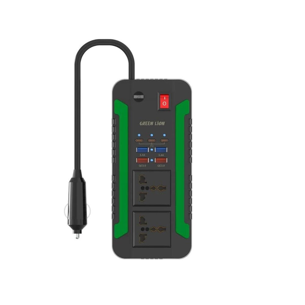 Green Lion Green Lion Spark 300w Power Inverter - Zwart Green Lion Green Lion Spark 300w Power Inverter - Zwart